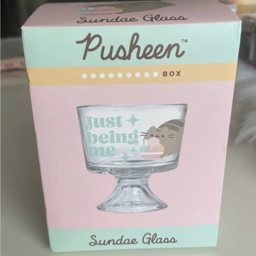 Pusheen the Cat Box Summer 2021 Exclusive "Just Being Me" Sundae Glass NIB